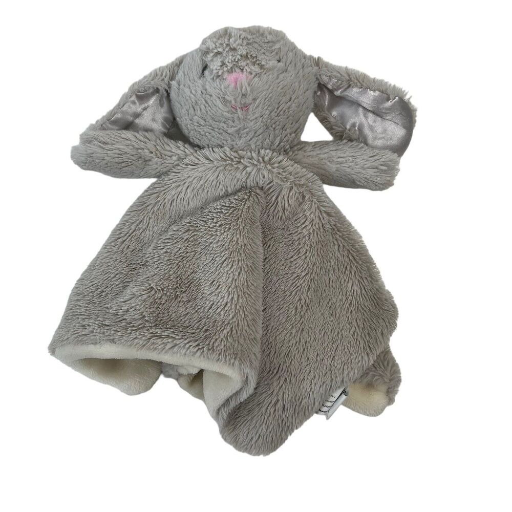 Kellytoy Beige Brown Bunny Rabbit Plush Rattle Lovey Security Blanket Soft Tan